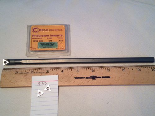 1 NEW KENNAMETAL 3/8&#034; CARBIDE BORING BAR. E06S-STFDR2. W/ 10 TPCB INSERTS {G33}