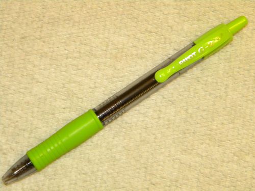 PILOT G2 GEL INK LIME GREEN Fine .7 ROLLER BALL PEN -FREE SHIPPING on Added Pens