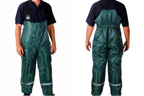 Sz M Frontier thermGUARD Freezer Trousers Bib &amp; Brace Overalls Pants Hi Vis Tape