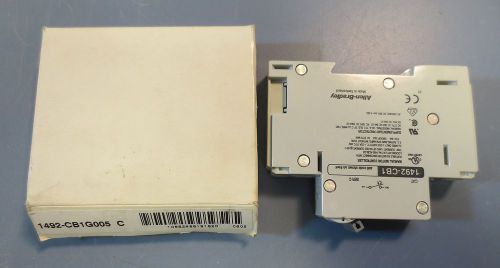 Allen Bradley 1492-CB1G005 Ser. C 1/2 Amp Circuit Breaker 277 VAC 1 ph New