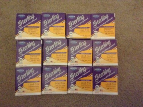 Sterling Worthington lead free solder lot of 12ea 1lb boxes