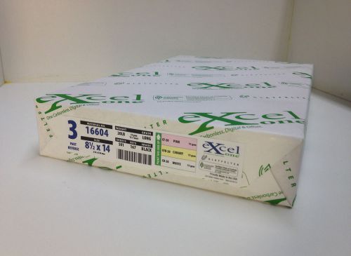 8.5x14 - 3 PART CARBONLESS PAPER 1 REAMS = 167 SETS - GLATFELTER EXCEL NCR PAPER