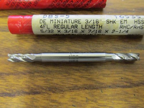 QUINCO HSS  5/32&#034; x 3/16&#034;  4 Flute D/E  End Mill