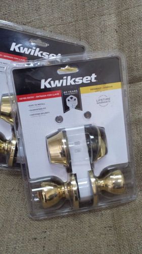 Lot of 2 Kwikset Key Entry With Deadbolt Door Knob