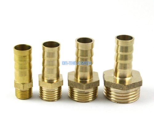 10 brass male 1/2&#034; bsp x 10mm barb hose tail fitting fuel air gas hose connector for sale