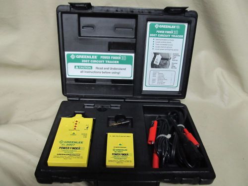 GREENLEE 2007 POWER FINDER CLOSED CIRCUIT TRACER KIT + TRANSMITTER + RECEIVER