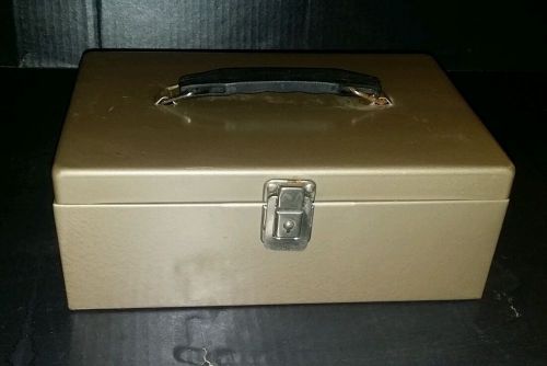 VIntage Cash Lock Box Safe  Rockaway Metal Products 11x7 3/4 in. NO KEY