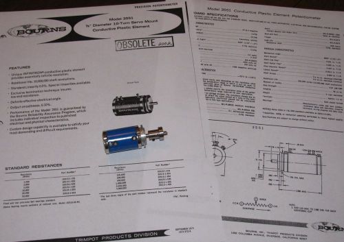 (1) Bourns 3551S-1-102 iK Precision Potentiometer Used