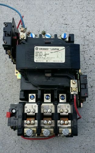 GENERAL ELECTRIC 8000 SER. MOTOR CONTROL STARTER CR306E0**LVHPAK size 3