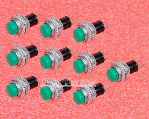 10pcs Green Momentary Push Button 10mm DS-314