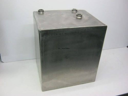 Stainless Steel 10 Gallon Reservoir Tank, 1/4&#034; Wall Welded, 3-Bungs 3/4&#034; NPT