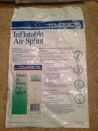 Emergency Inflatable Air Splint Hand &amp; Wrist Moore Medical Corp