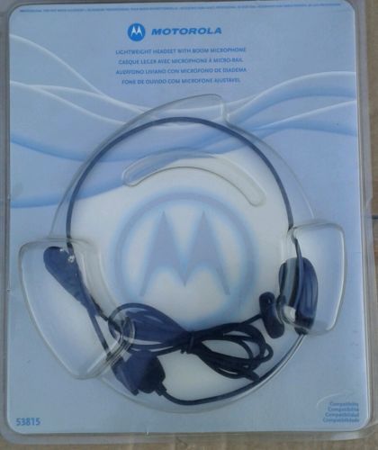 NEW Motorola 53815 Lightweight Headset w/Boom Microphone