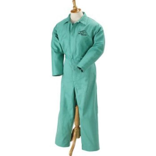 Revco F9-32CA/PT 9oz. Green FR Cotton Coveralls, Pass-Through Pockets, 3X-Large