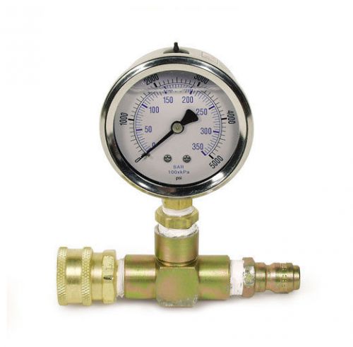 PRESSURE TEST GAUGE 5000 PSI WITH 3/8&#034; QUICK CONNECTS.