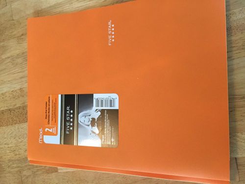 Mead Five Star Stay-Put 2-Pocket Folder - ORANGE