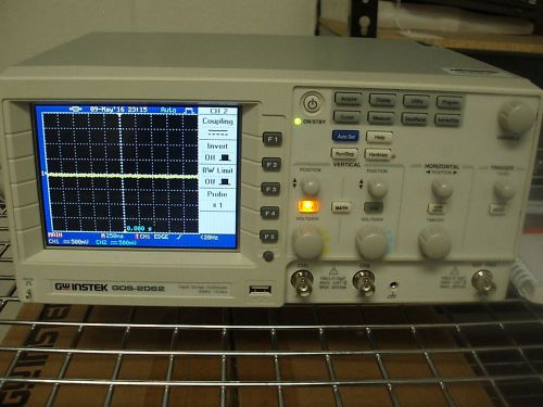 Gw instek gds-2062 digital storage oscilloscope 60mhz 1g sa/s for sale