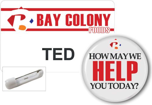 Name badge button set halloween  ted from bay colony pin ships free for sale