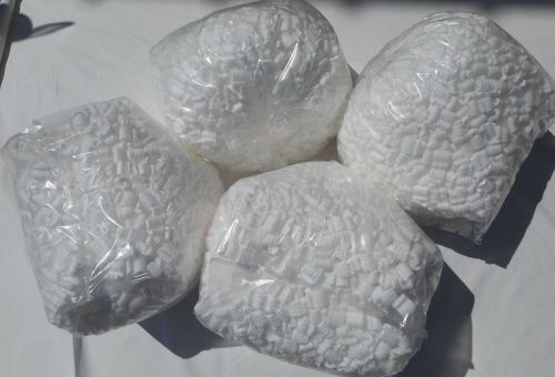 4 white 8.0 gallon bag of new clean packing peanuts fast free ship for sale