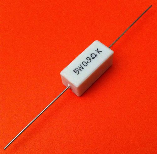 10pcs 5W 5 WATT 0.9 OHM CERAMIC RESISTOR