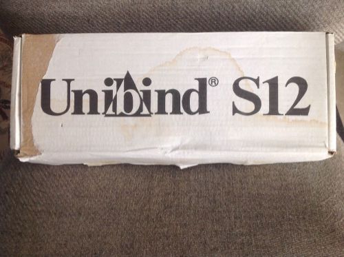 UNIBIND S-12 Binding Machine FREE S&amp;H