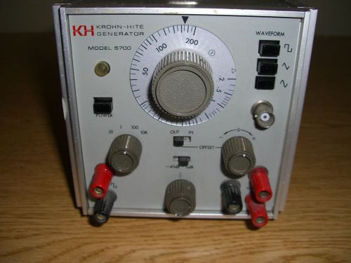 KROHN-HITE MODEL # 5700 FUNCTION GENERATOR( PORTABLE WITH HANDLE)