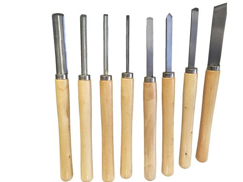 NEW 8PC WOOD LATHE CHISEL SET TURNING TOOL WOOD WORKING GOUGE SKEW PARTING SPEAR