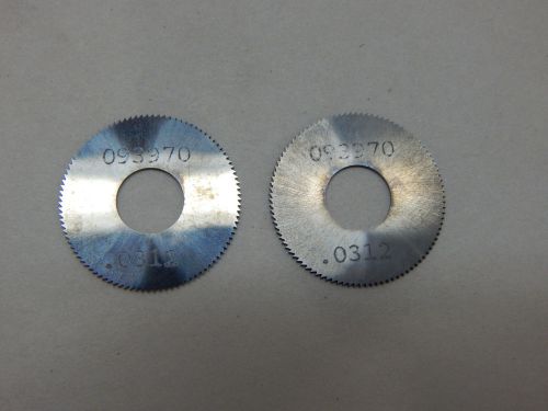 2 Carbide Jewelers Slitting Saw 1&#034; x .020 x 3/8&#034; 98 T Blades