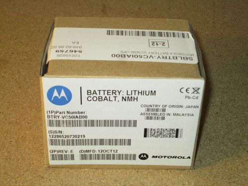 MOTOROLA/SYMBOL 2A BTRY-VC50IAB00 MOTOROLA/SYMBOL MC - 1A LITHIUM ION BATTERY...