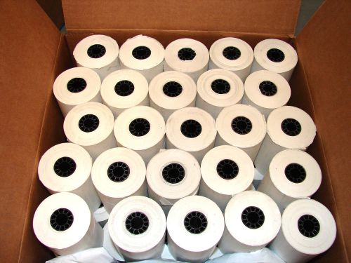 Pmc05210 single-ply thermal cash register/pos rolls, 3-1/8&#034; x 119 ft., white, 50 for sale