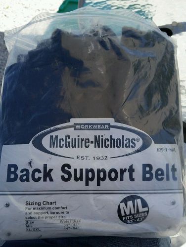 Rooster Group McGuire-Nicholas 629-7-M/L Black Back Support Belt w/ suspenders