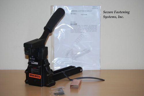 A-5/8&#034;/a3/4&#034; manual carton closing box stapler w/1 box a-5/8&#034; staples for sale