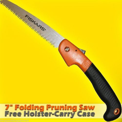 Tree Limb Pruning Saw,7&#034; Folding by Fiskars,w/Holster, Free Shipping