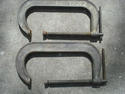 2 armstrong 78-412 c-clamps. heavy duty 12&#034; deep throat welding fabrication usa for sale