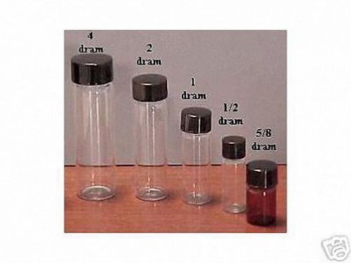 Clear Flint Glass Vials 1 dram (1/8 oz) (Lot of 50)