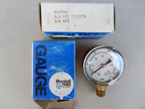 Marshalltown  G14382 - Pressure Gauge, 2&#034; Face, 1/4&#034; NPT, 0-30 PSI  NIB