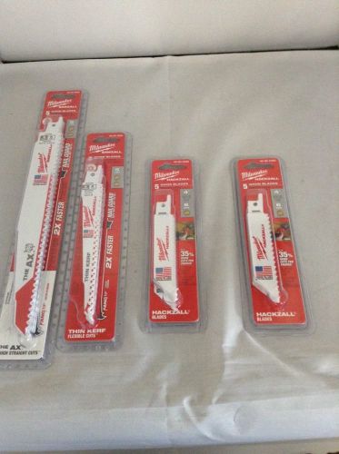 A Lot (4) Milwaukee Sawzall 5 Wood Blades BRAND NEW