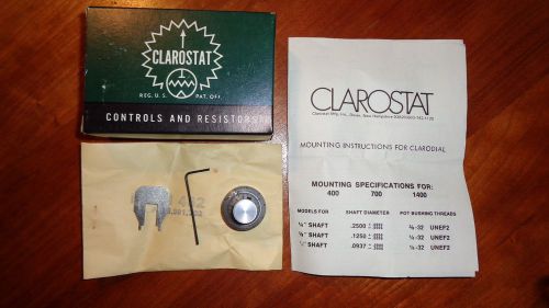 LOT OF 3 NEW CLAROSTAT 462 CLARODIAL POTENTIOMETER DIAL KNOB