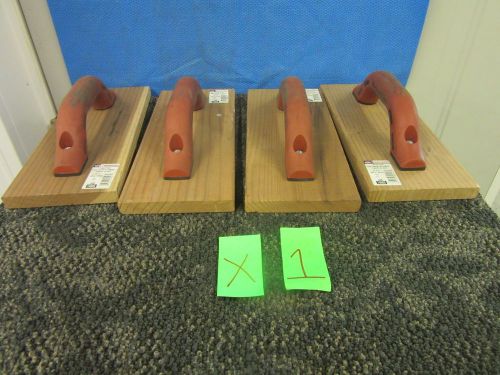 4 MARSHALLTOWN 44D WOOD FLOAT CEMENT TROWEL MASON CONCRETE MASONRY REDWOOD NEW