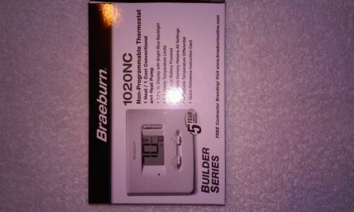 braeburn 1020 nc white non programmable thermostat 1heat/1cool  N.I.P. Mint.