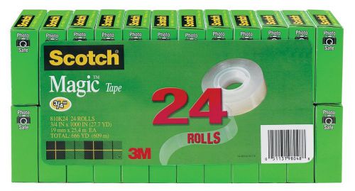 Scotch Magic Tape 3/4 x 1000 Inches Boxed 24 Rolls (810K24) Standard Packaging