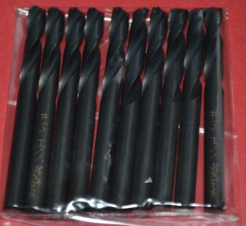 10 Pcs NACHI #13 Screw Machine Length - Aircraft style-Black Oxide  HSS Drills