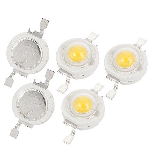 uxcell? 5pcs 1W Power Warm White LED Light Bulb Bead Emitter 95-100LM 3.0-3.8V