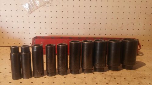 Mac Tools 1/2&#034; drive impact socket set SAE.