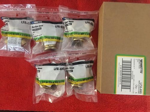 Watts LFA695 LFA-695 3/4&#034; x 3/4&#034; Threaded Wye Fitting Garden Hose Lot of 5