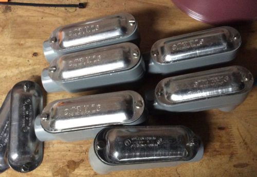 Appleton FM85 3/4&#034; 21LB O-Z/Gedney Form 85 Conduit Bodies w/ covers lot of 6