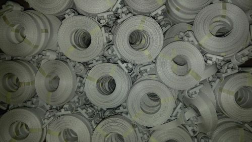 50 straps polypropylene pre-cut strapping white 1/2&#034;x17&#039; for sale