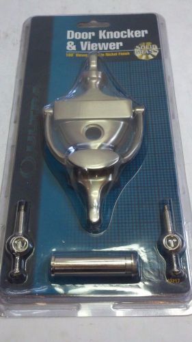 ULTRA DOOR KNOCKER &amp; VIEWER 160 DEGREE VIEWER SATIN NICKEL FINISH