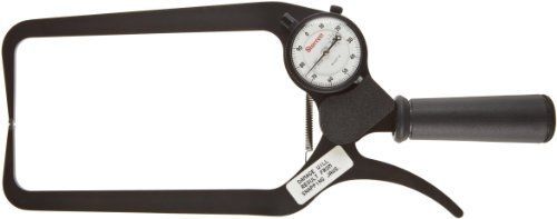 Starrett 1017-8 Caliper Gauge, Pointed Jaw, White Face, 0-2&#034; Range, 0.001&#034;