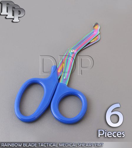 6 RAINBOW BLADE TACTICAL MEDICAL SHEARS EMT SCISSORS 7.5&#034; Instruments